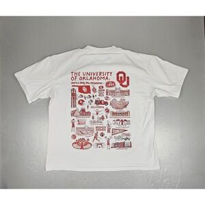 OU Oklahoma Sooners T Shirt Mens 2XL Vive La Fete Impressions Art White NCAA
